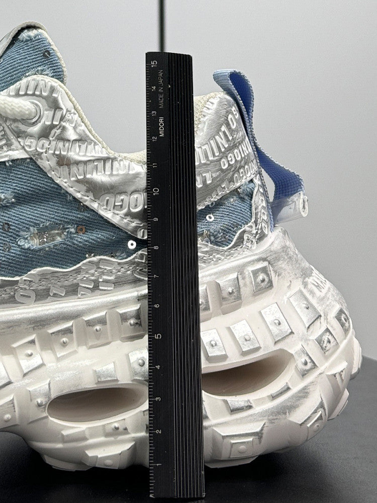Denim Embroidery Air Sole Chunky Sole Sneakers WN24693