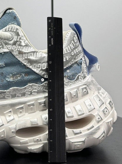 Denim Embroidery Air Sole Chunky Sole Sneakers WN24693