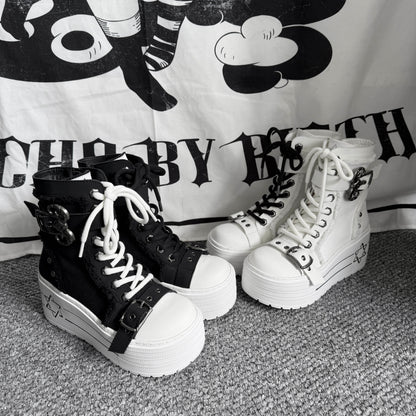 Punk Canvas Platform Sneaker Boots