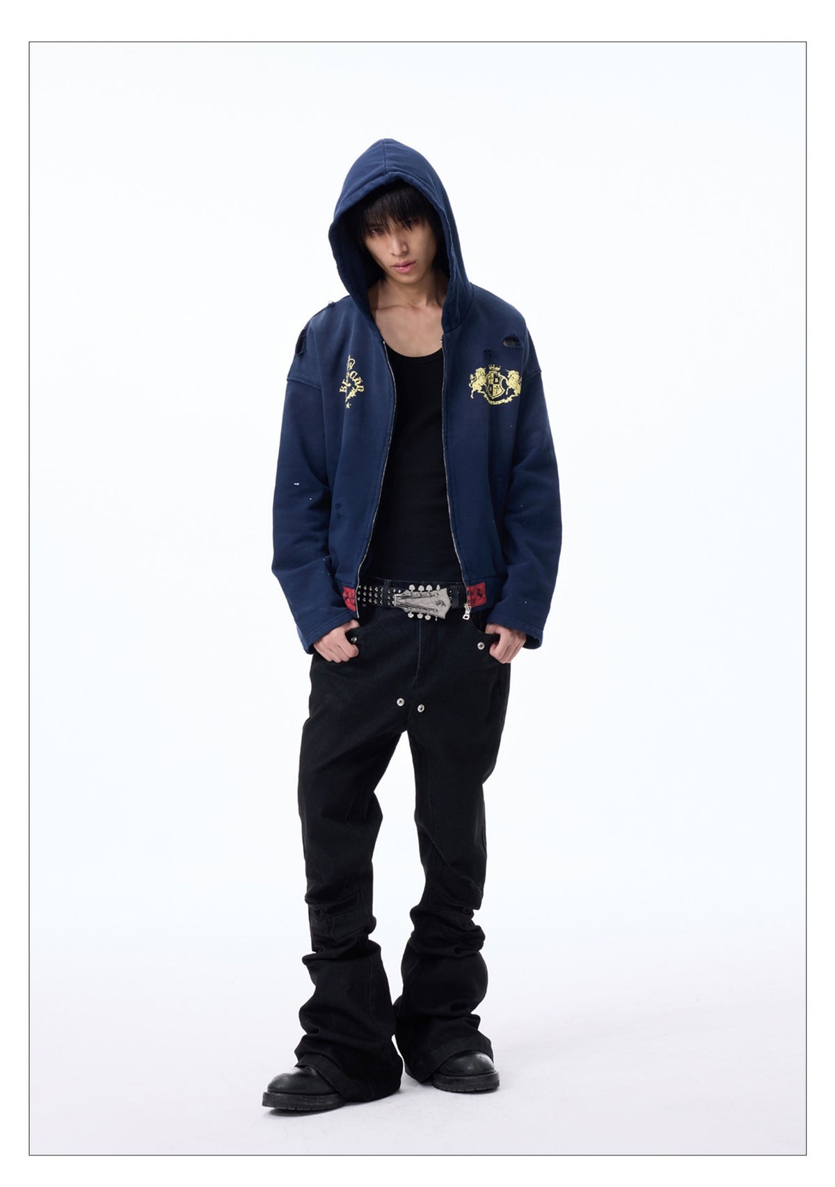 Raw Denim Flare Pants