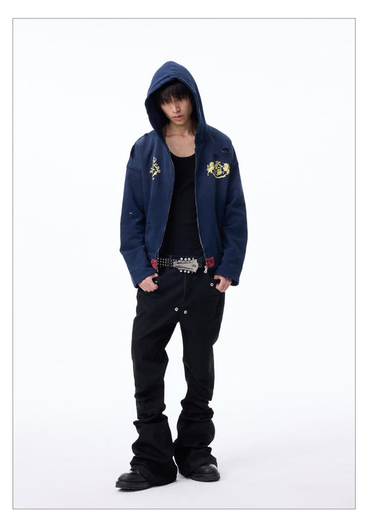 Raw Denim Flare Pants
