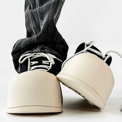 Large Round Toe Chunky Sole Canvas Shoes