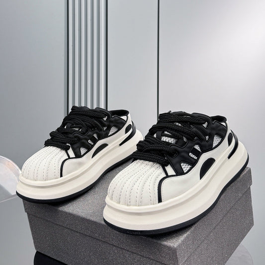 Chunky Platform Shell Toe Sneaker Mules