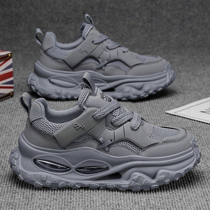 Mesh Panel Platform Chunky Sneakers