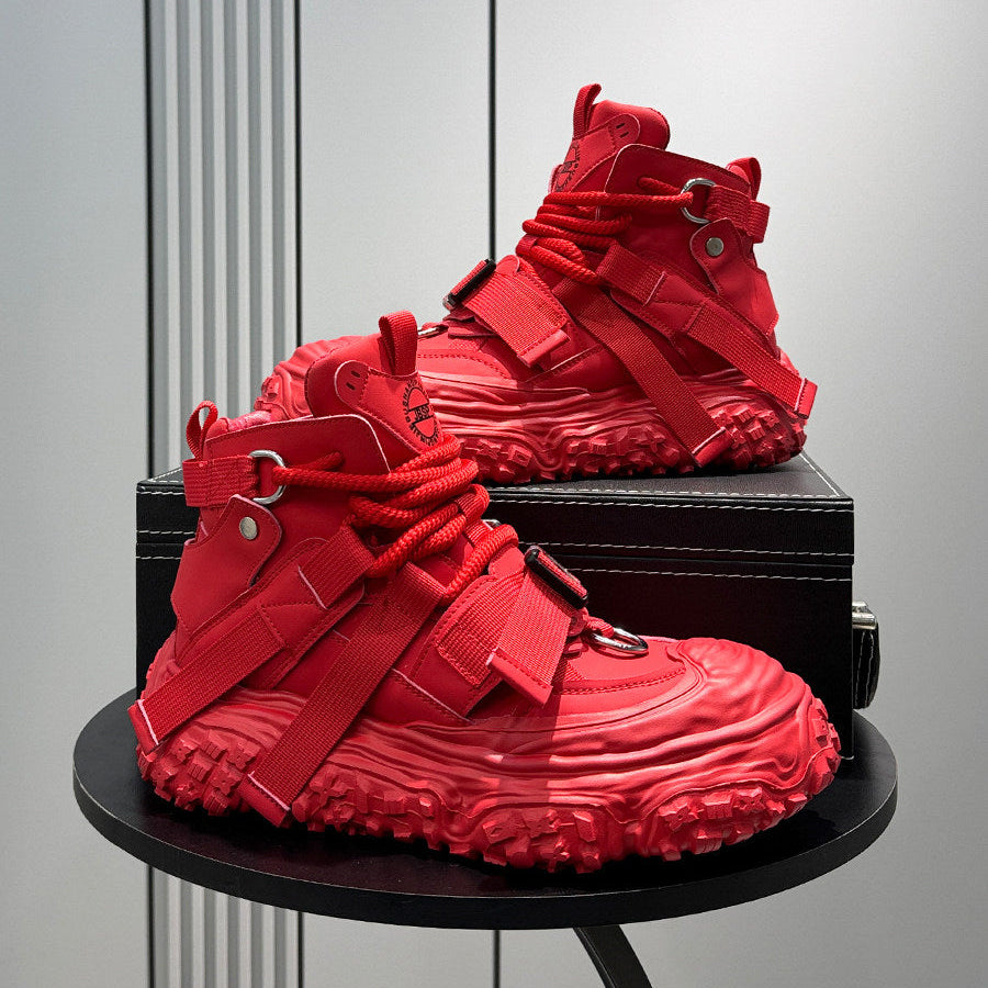 Strap Buckle Platform Chunky Sole Sneakers
