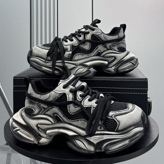 Mesh Panel Chunky Sole Sneakers