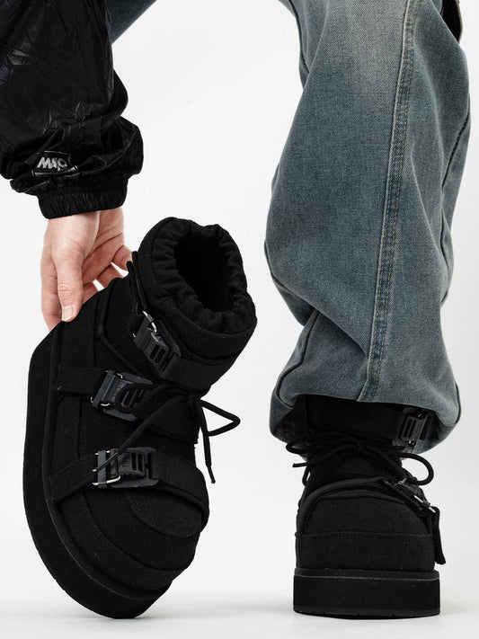 Lunar Drift Triple-Buckle Platform Boots
