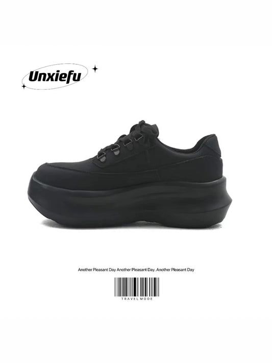 Chunky Sole Platform Derby Dad Sneakers