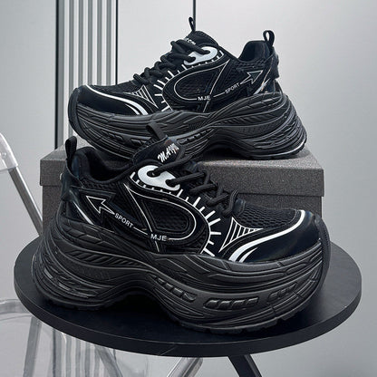 Mesh Panel Thick Sole Sneakers