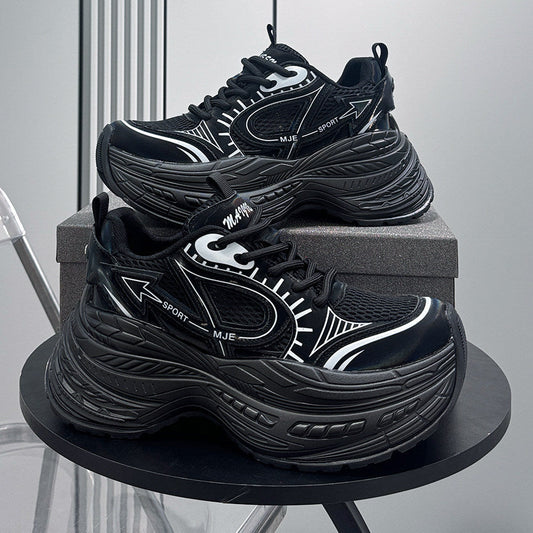 Mesh Panel Thick Sole Sneakers