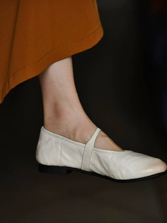 Ivory Slim Strap Mary Janes