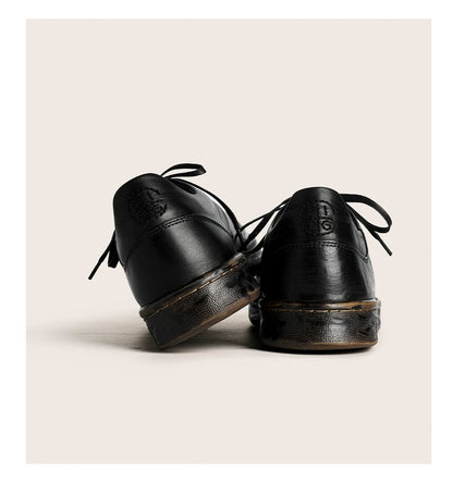 Minimalist Black Casual Derby Sneakers