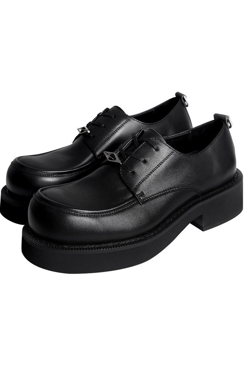 Thick-Sole Lace Loafers