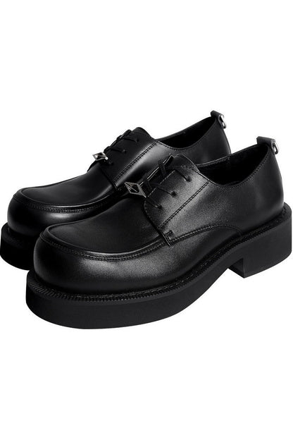 Thick-Sole Lace Loafers