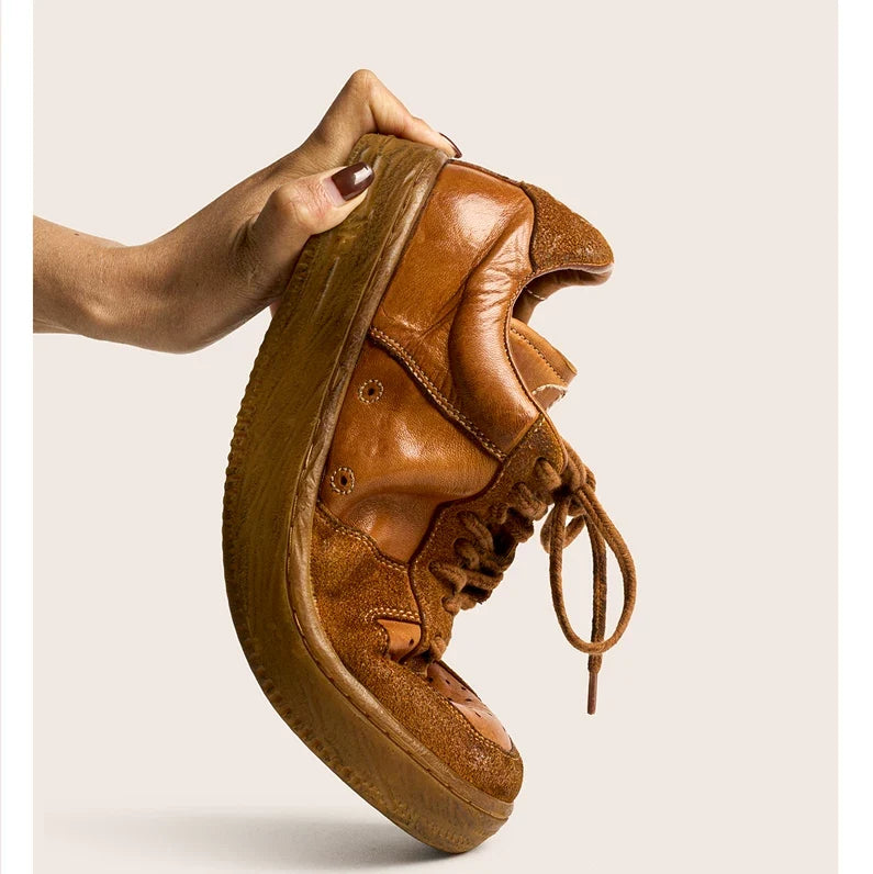 Heritage Distressed Leather Sneakers