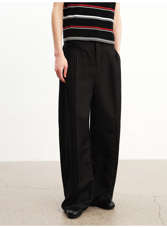 Casual Pants with Front Pleats