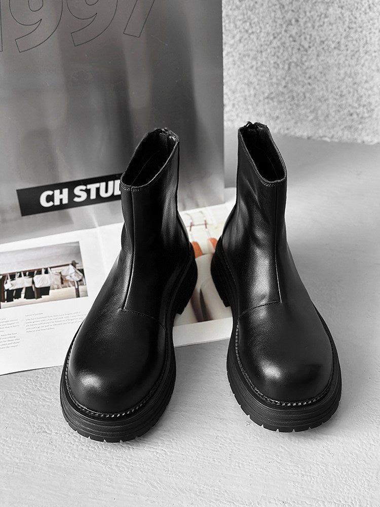 Platform Thick Sole Zipper Boots