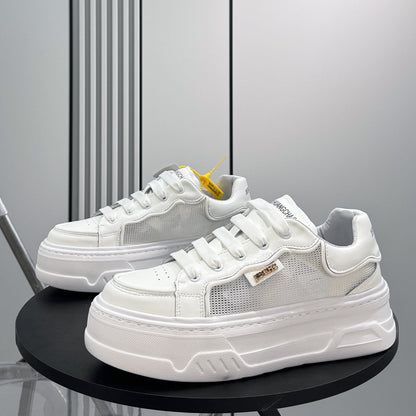 Chunky Platform Mesh Lace-Up Sneakers