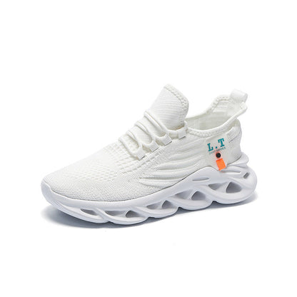 Knit Panel Hollow Sole Slip-On Sneakers