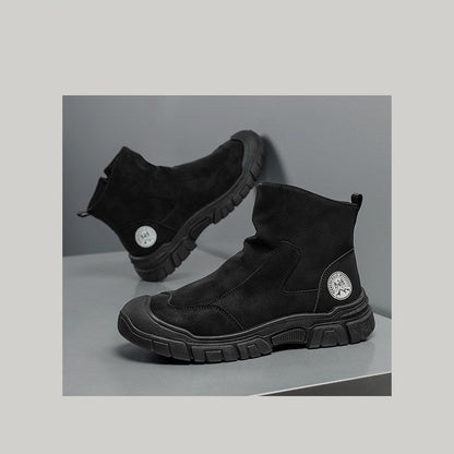 Side Zipper Workwear High-Top Boots