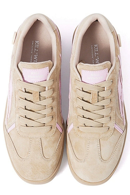 Almond Retro Trainer Sneakers