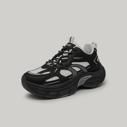 Color-Block Mesh Panel Chunky Sneakers