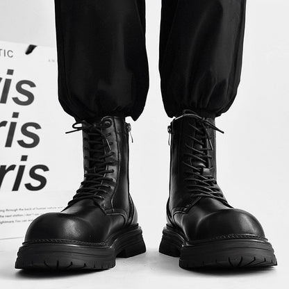Platform Lace-Up Boots