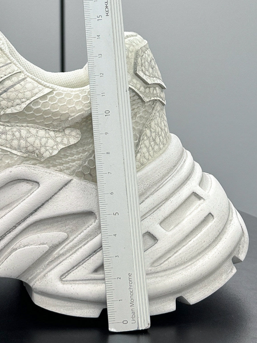 Mesh Washed Thick Sole Sneakers