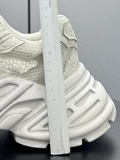 Mesh Washed Thick Sole Sneakers
