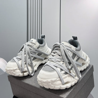 Thick-Sole Height-Increasing Dad Sneakers