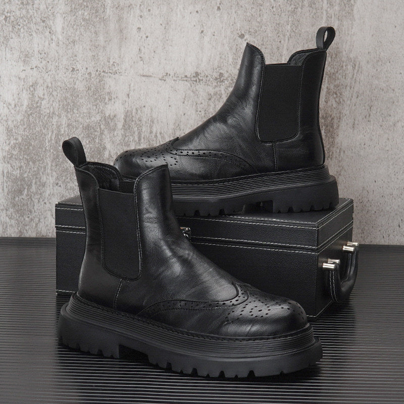 Platform Lug Sole Chelsea Boots