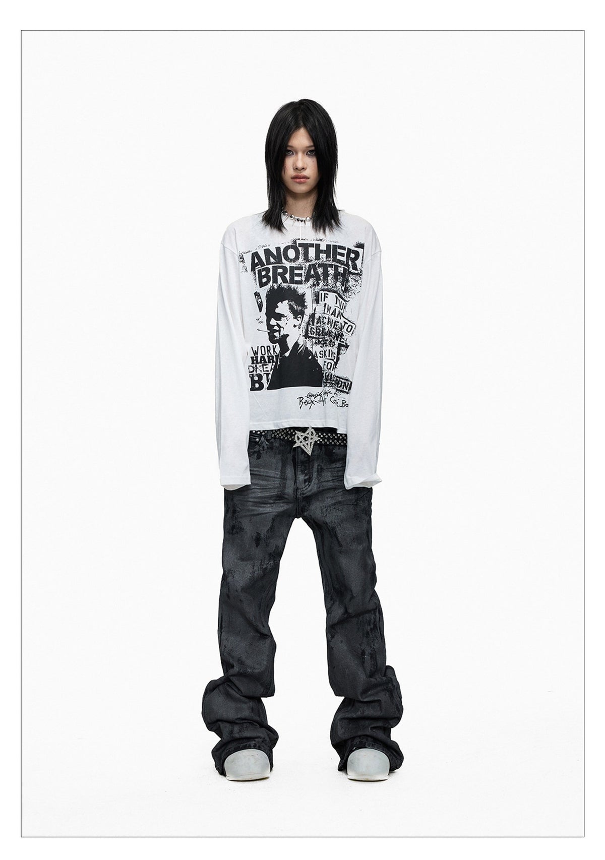 Punk Print Long-sleeve T-shirt