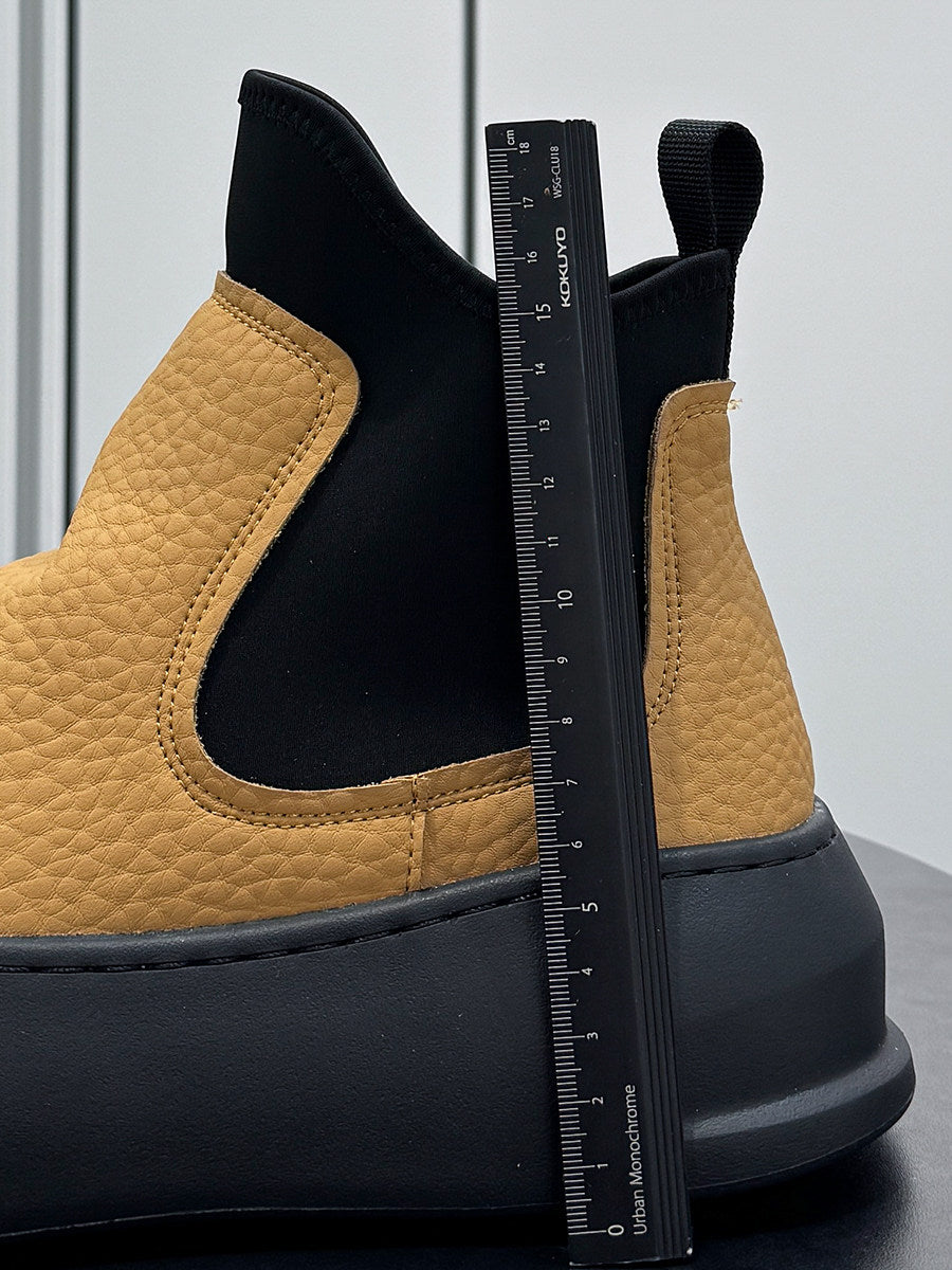 Side Gore Platform Chunky Sole Short Boots