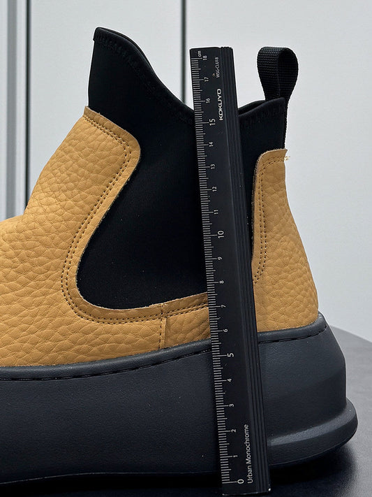 Side Gore Platform Chunky Sole Short Boots