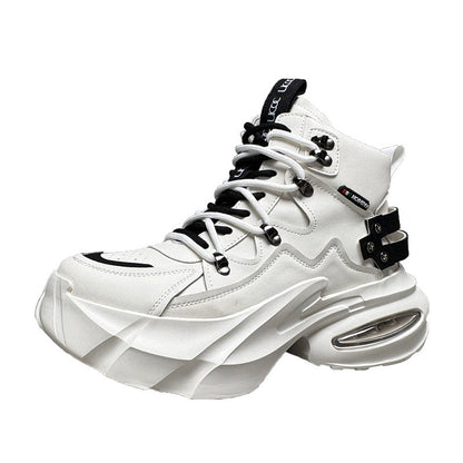 Metal Buckle Thick Sole Sneaker Boots