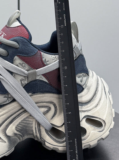 Damage Panel Chunky Sole Sneakers WN24592