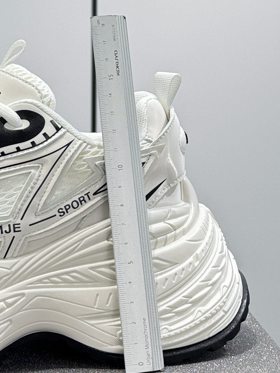 Mesh Panel Thick Sole Sneakers