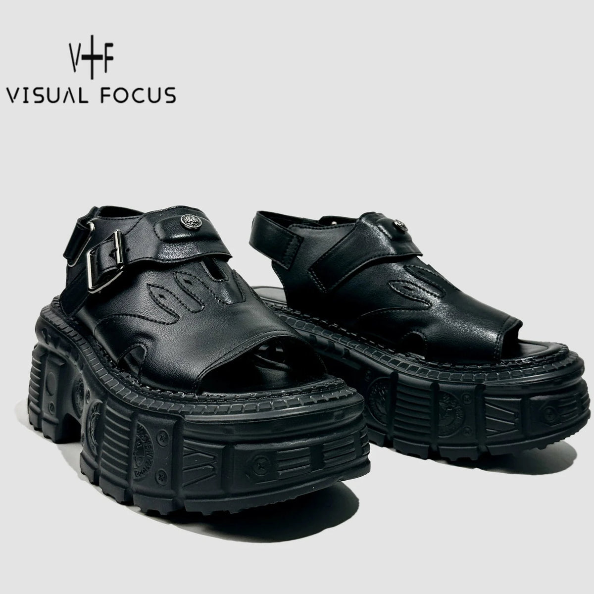 Punk Flame Chunky Sole Sandals