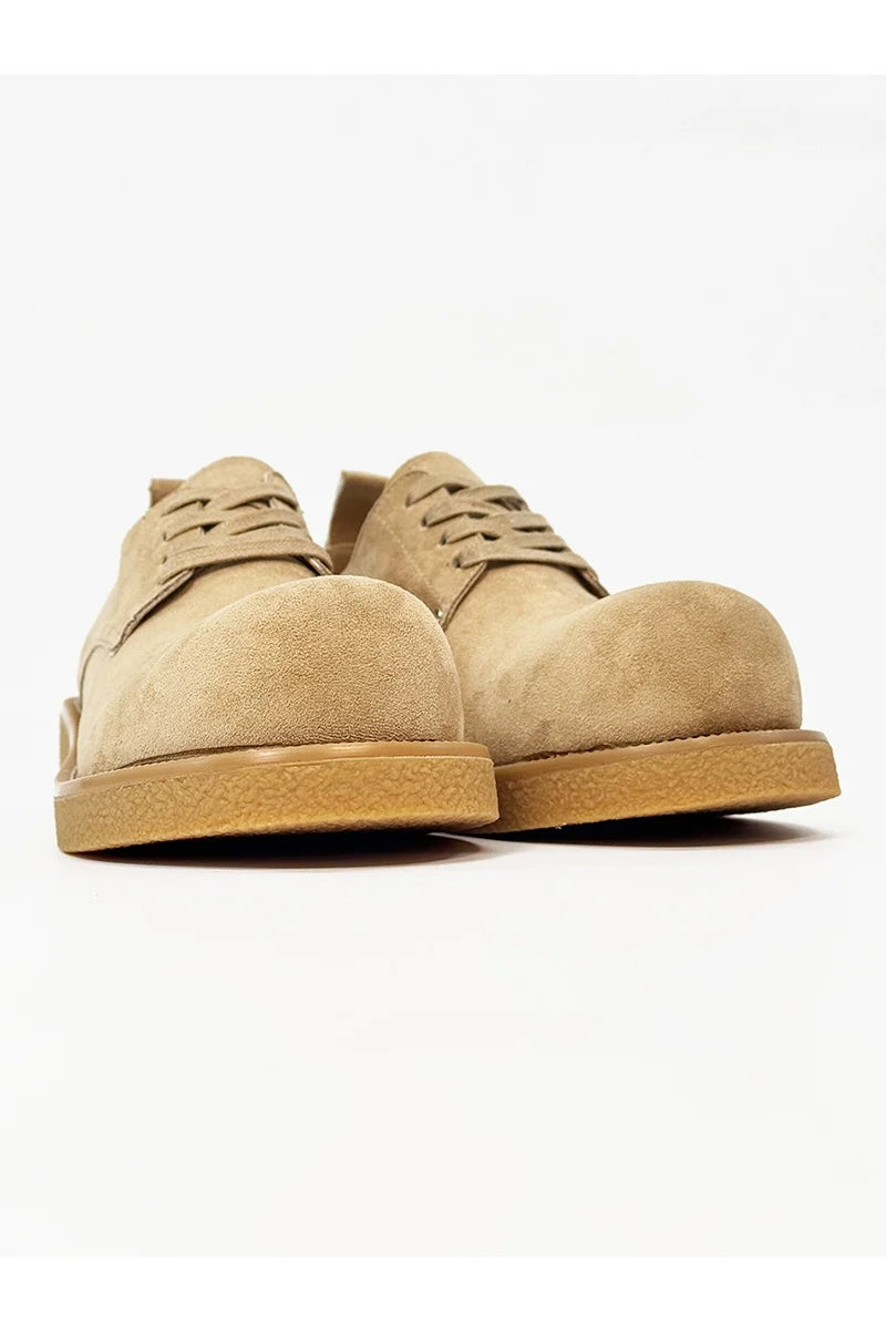 Chunky Suede Platform Derby Shoes