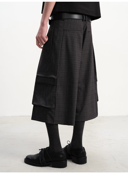 Checkered Cargo Shorts