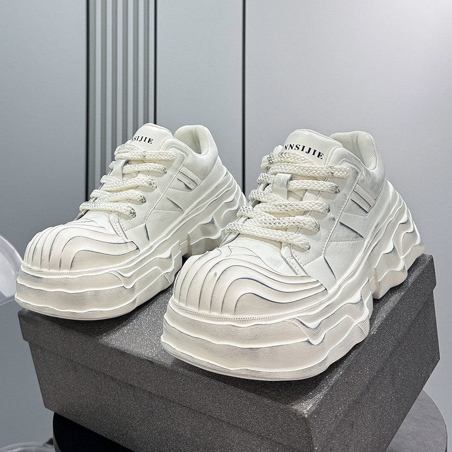 Panel Platform Chunky Sole Sneakers