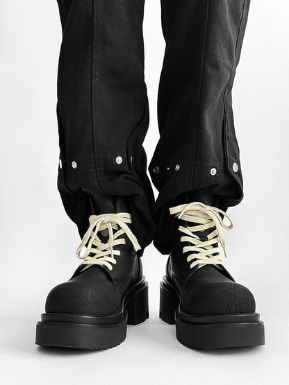 Chunky Platform Lace-Up Wrap Boots
