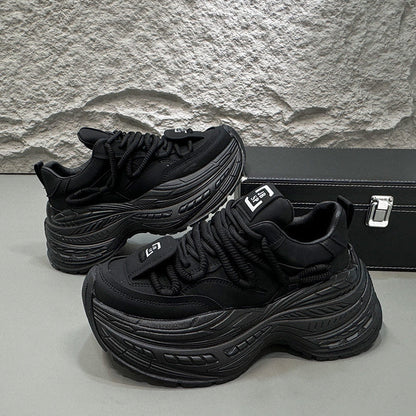 Rope Lace Panel Chunky Sole Sneakers