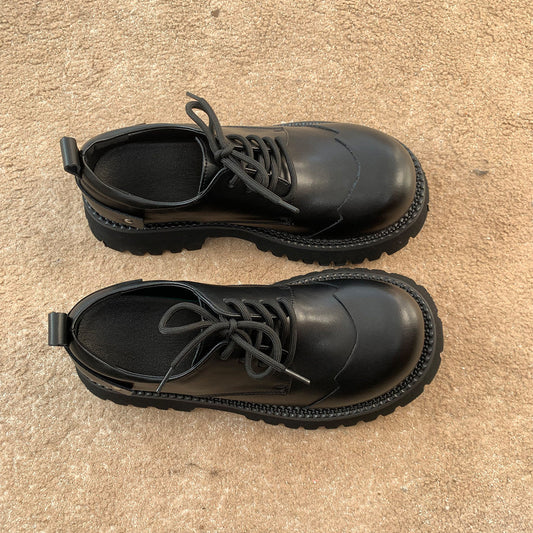 Thick Sole Lace-Up Shoes