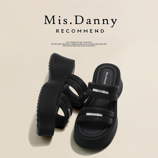 Metal Buckle Platform Thick Sole Sandals