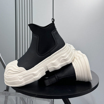Side Gore Platform Sneaker Boots