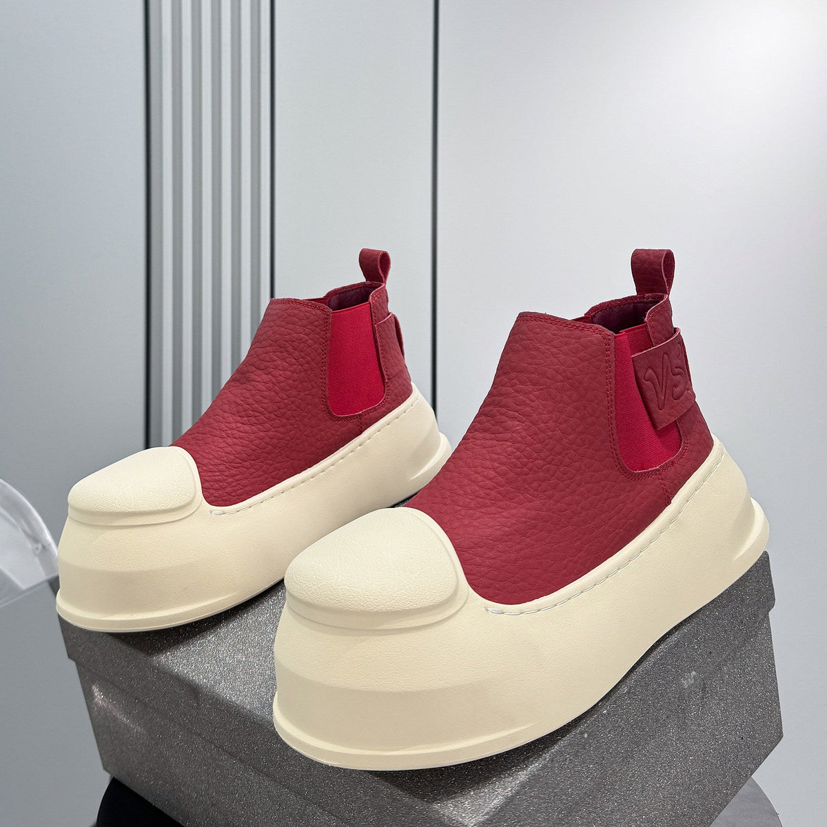 Side Gore Platform Short Boots
