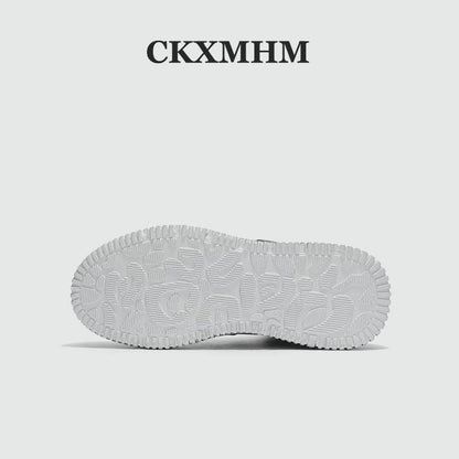Leather Waterproof Korean Style High-Top Sneakers