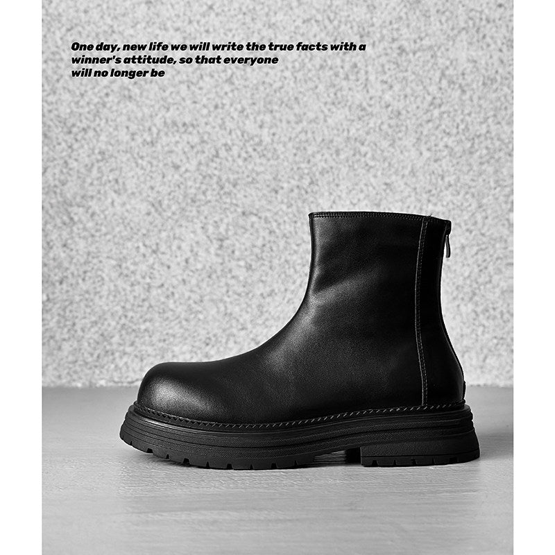 Platform Thick Sole Zipper Boots