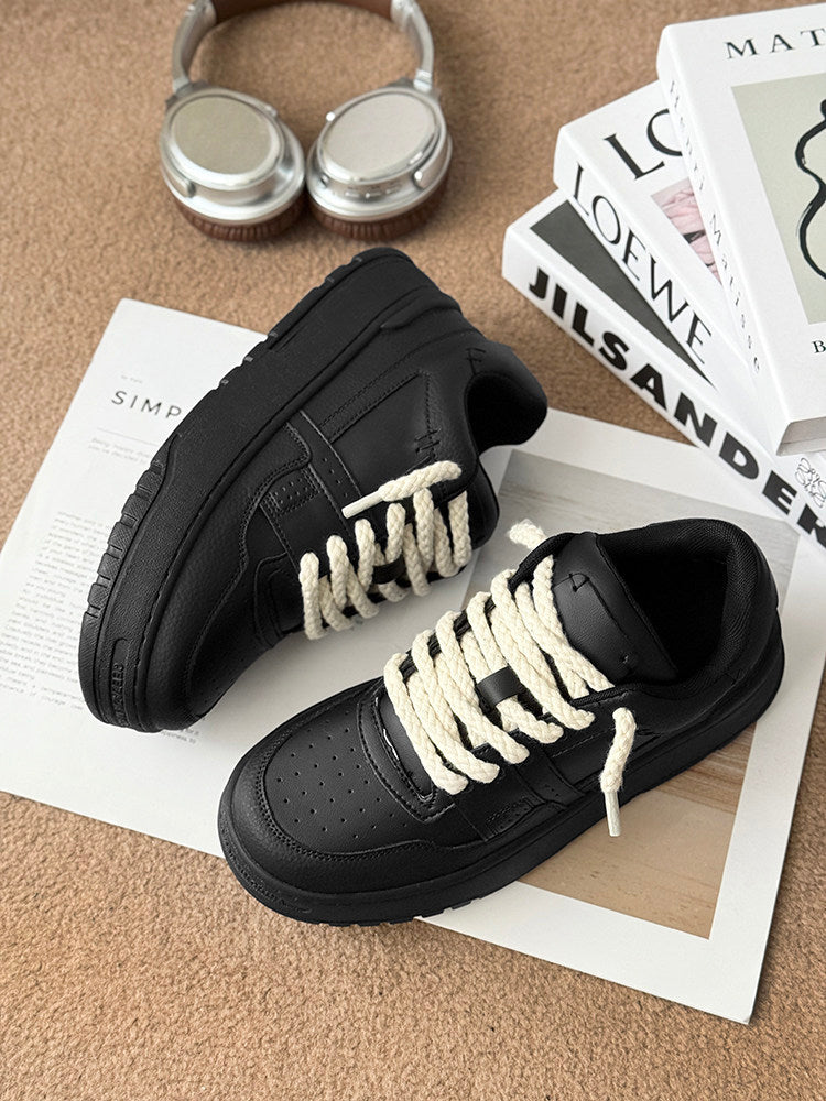 Chunky Platform Sneakers with Rope Laces
